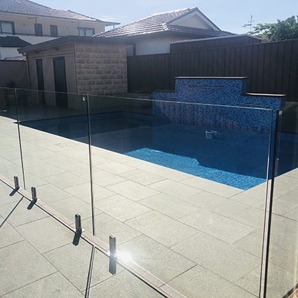 Window Cleaning pool glass
